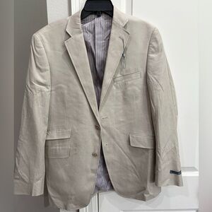 Madison Modern Fit Men’s Tan 100% Cotton blazer 40R BK434J NWT RN93324